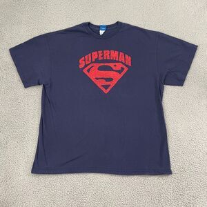 Superman Shirt 2XL Navy Short Sleeve DC Comics Tee